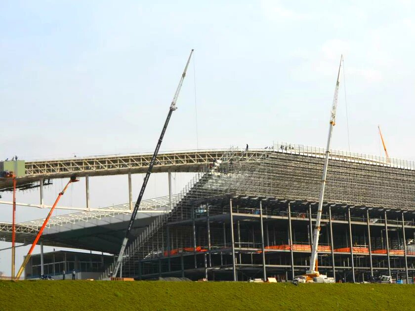 Bauarbeiten am Fußball-WM-Stadion Itaquerão in São Paulo im Mai 2014 Bauarbeiten am Fußball-WM-Stadion Itaquerão in São Paulo im Mai 2014