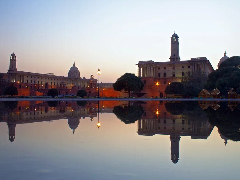2013-03 India 197 The Indian parliament Sansad Bhavan in Delhi