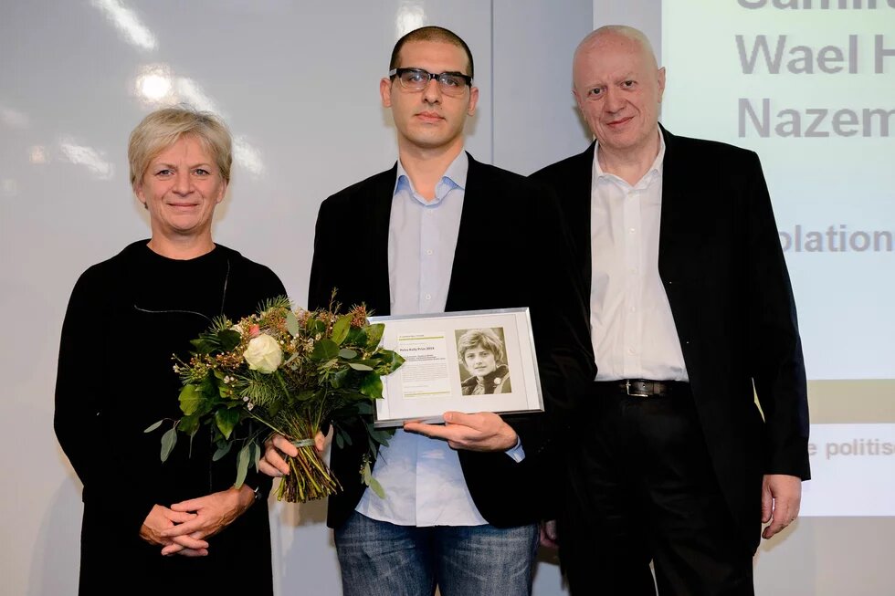 Preisverleihung Barbara Unmüßig, Amir Kazkaz, Ralf Fücks