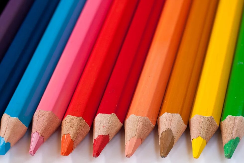 Colored pencils Bunstifte in verschiedenen Farben