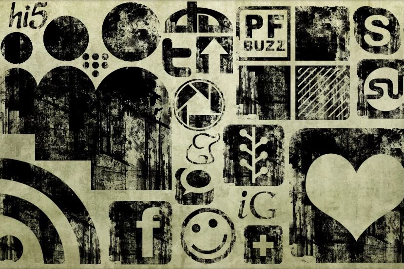 Social Networks Symbole der sozialen Netzwerke