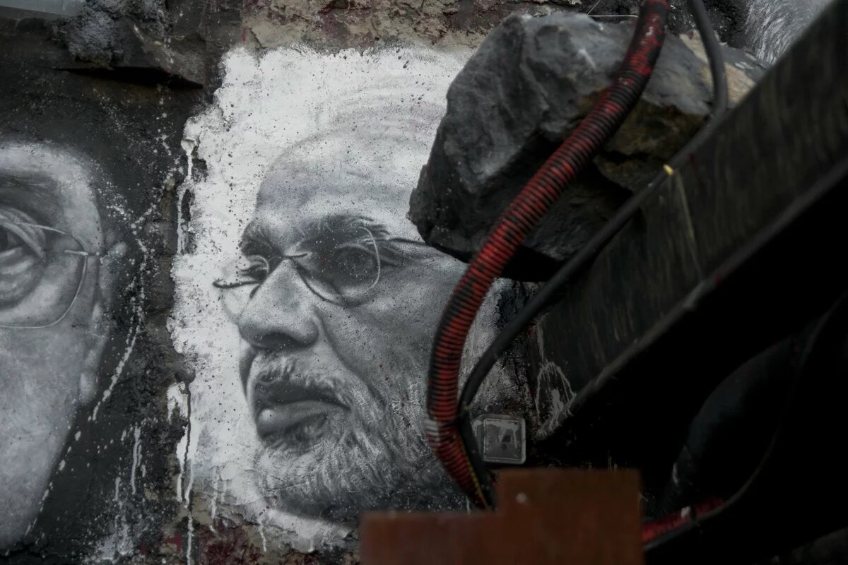 Narendra Modi als Grafitti Narendra Modi als Grafitti