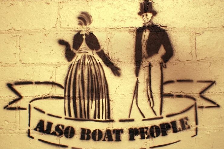 Street Art "Boat People"