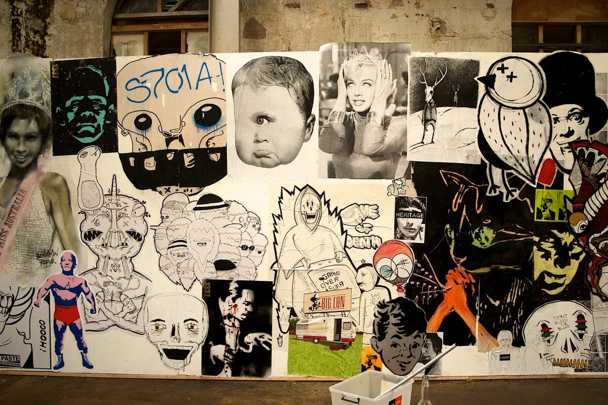 Collage Street art Collage Street art