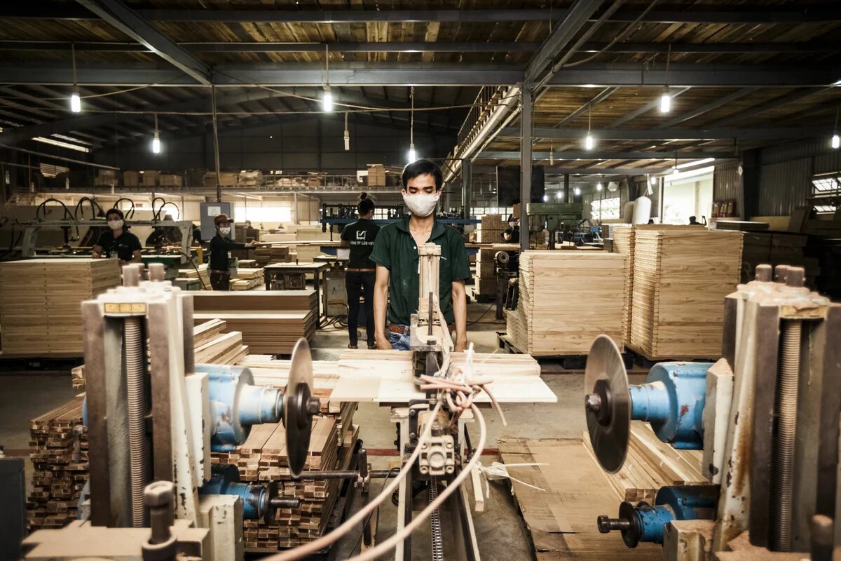 Wood factory in Binh Duong, Viet Nam Wood factory in Binh Duong, Viet Nam
