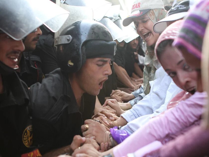 Protests in Egypt, photo taken on October 21, 2010