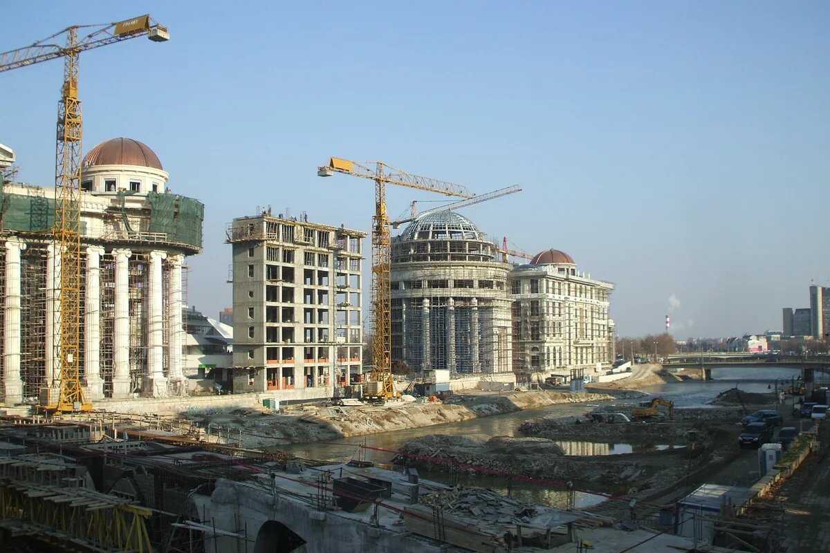 Mass building site Building site of the new constitutional court and the Ministry of Foreign Affairs, Skopje