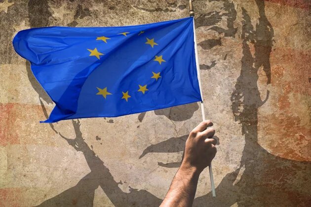 Trump und Europaflagge