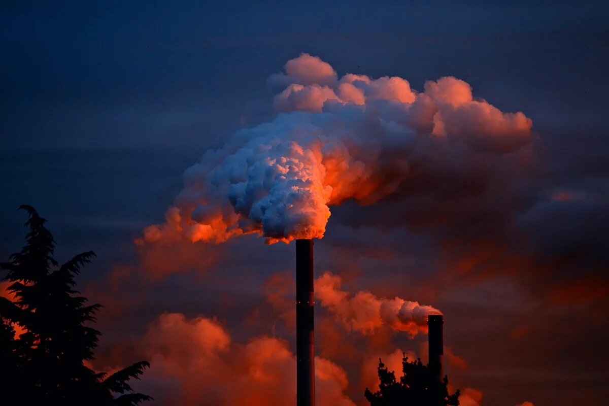 Smoke coming out of pipe Pollution