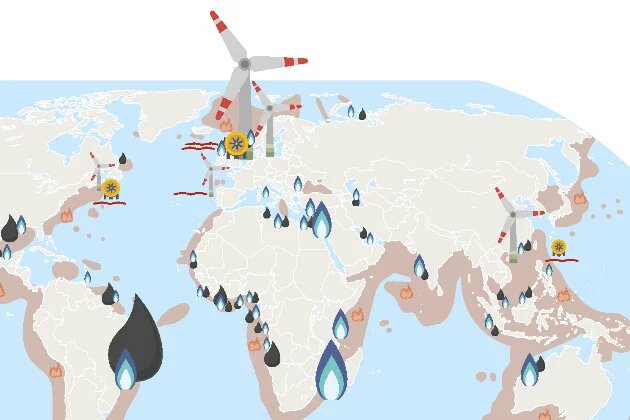 From the Ocean Atlas – Global Energy Production, Power Plants and Reserves Infographic from the Ocean Atlas – Global Energy Production, Power Plants and Reserves