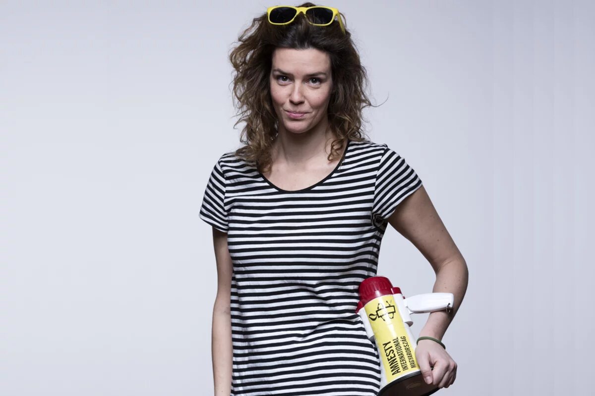 Amnesty International Hungary Woman with Megaphon, Amnesty International Hungary