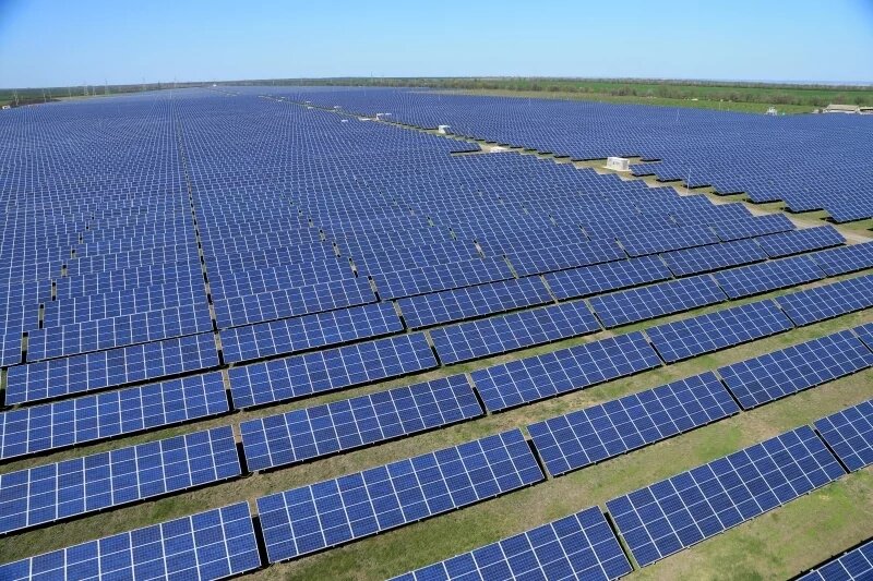 Solarpark Starokozache im Gebiet Odessa, Ukraine Solarpark