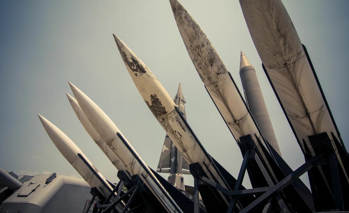 South Korean missiles on display. South Korean missiles on display.