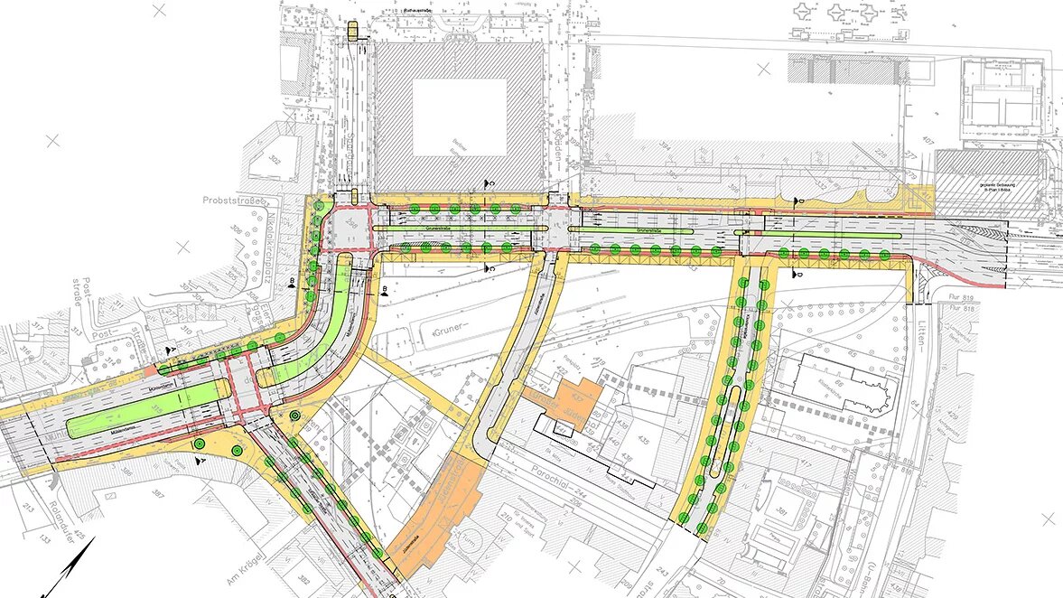 Kommunale Verkehrswende für die nachhaltige Stadt- und Verkehrsplanung Kommunale Verkehrswende. Stadtplanung und Verkehrsplanung für die nachhaltige Stadt. Foto Stadtplanungsplan