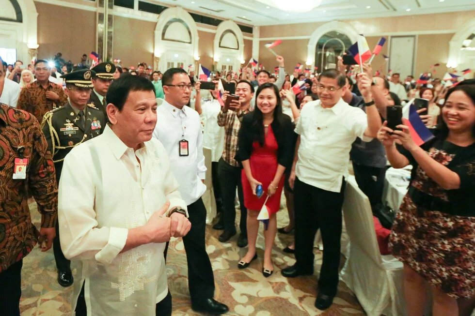 President Rodrigo Duterte meets with Filipino community in Indonesia during his working visit in the country on September 9, 2016 President Rodrigo Duterte meets with Filipino community in Indonesia during his working visit in the country on September 9