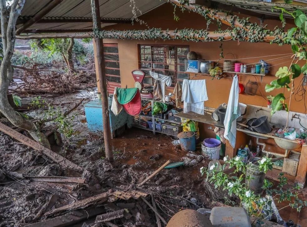 Bergbau in Brasilien: Dammbruch in Brumadinho Bergbau in Brasilien: Foto der Spuren der giftigen Schlammwelle.