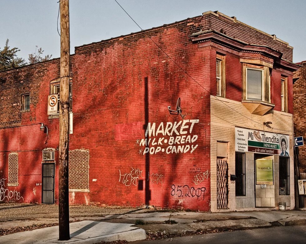 Hausfassade Detroit Market Mittlerer Westen USA Wahl // Bild: Hausfassade Detroit Market