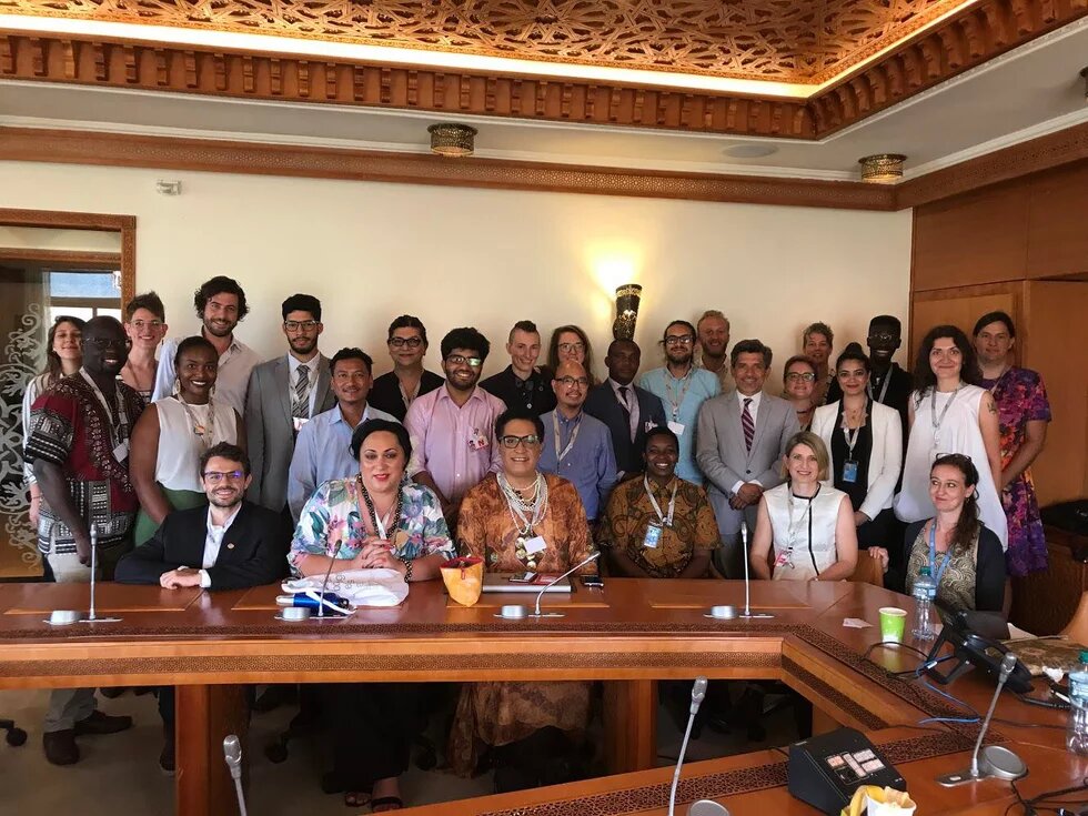 Group Picture with Victor Madrigal-Borloz Group Picture with international LGBTIQ* activists and ILGA after a meeting with the Independent Expert at the UN Human Rights Council in Geneva in June 2019