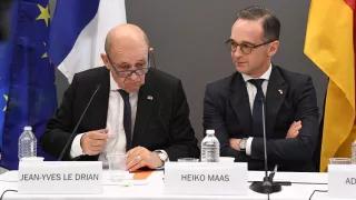 Jean-Yves Le Drian, Minister for Europe and Foreign Affairs of France, and Heiko Maas, Minister for Foreign Affairs of Germany