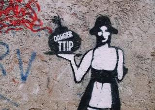 Was ist ein Freihandelsabkommen Freihandelsabkommen: Graffiti zur TTIP