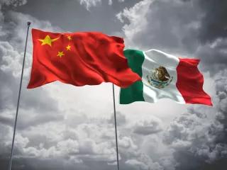 Mexikanische und chinesische Flagge Mexiko und China