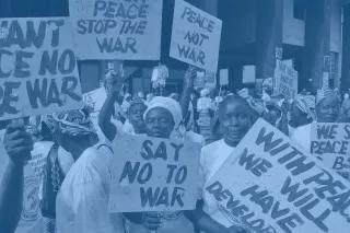 International Women's Day Observed in Liberia Women in Libia demonstrating with banners
