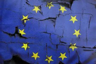 blue, yellow, split-type, air, conditioner, flag, logo, illustration, eu flag, brexit Europaflagge mit Rissen