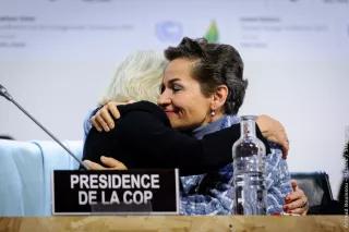 Séance plénière de la COP21 pour l’adoption de l’accord de Paris (Salle Seine - Le Bourget) Verkündung des Paris Klimabkommens 2015