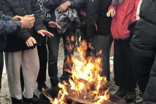 Migrants at camp Migrants at camp