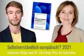 Johannes Hillje und Dr. Christine Pütz - Studie "Selbstverständlich europäisch!?" Johannes Hillje und Dr. Christine Pütz - Studie "Selbstverständlich europäisch!?"