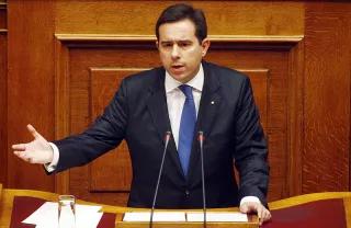Notis Mitarakis in the Hellenic Parliament Notis Mitarakis im griechischen Parlament