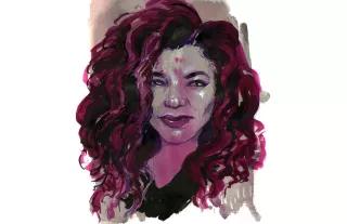 Emilia Reyes Aquarell-Portrait von Emilia Reyes