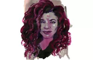 Aquarell-Portrait von Emilia Reyes