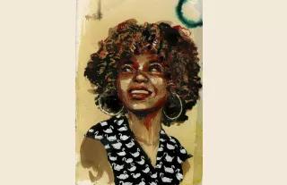 Hilda Flavia Nakabuye Aquarell-Portrait von Hilda Flavia Nakabuye