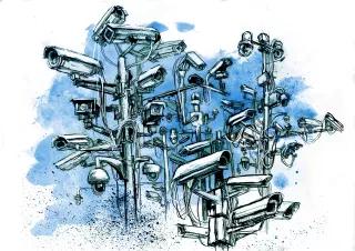European Democracy Conference 2022: Illustration European Democracy Conference 2022: Illustration of surveillance cameras