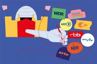 Die Sender der Öffentlich-Rechtlichen Medien Illustration der Sender der Öffentliche-Rechtlichen Medien