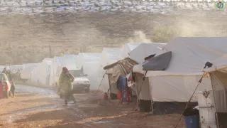Refugee camp in Aleppo, December 2013