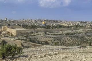 Stadtpanorama, jüdischer Friedhof auf dem Ölberg, Felsendom und Tempelberg, Jerusalem Stadtpanorama, jüdischer Friedhof auf dem Ölberg, Felsendom und Tempelberg, Jerusalem