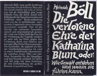 Cover von 1974: "Die verlorene Ehre der Katharina Blum" 