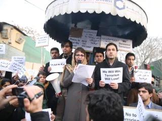 Young protesters Kabul Young protesters Kabul