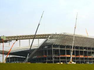 Bauarbeiten am Fußball-WM-Stadion Itaquerão in São Paulo im Mai 2014