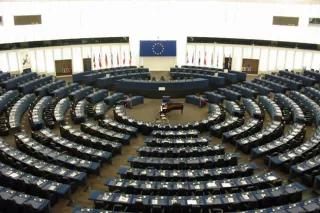 The hemicycle of the European Parliament in Strasbourg EP in Strasbourg