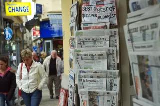 A news stand in Budapest: The European Union and the international community are concerened about the authotitarian developments in Hungary especiallay concerning the media system and freedom of press