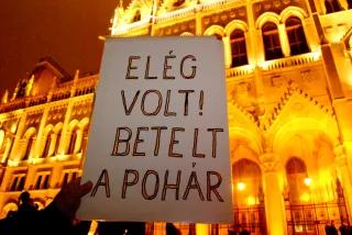 Antigovernment protest in November 2014 in Hungary