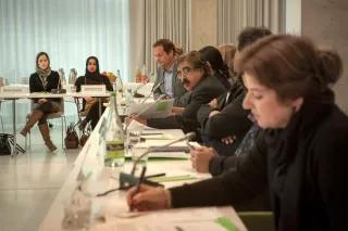 The delegation disusses the key findings of the study.