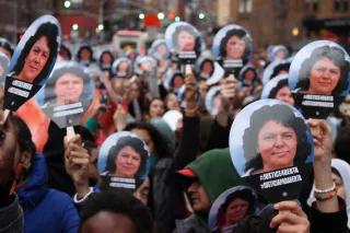 Demo in Solidarität mit Berta Caceres in New York, 17.3.2016 Demo in Solidarität mit Berta Caceres in New York, 17.3.2016