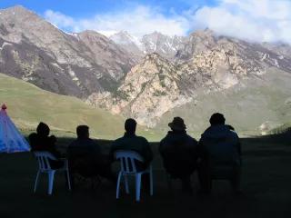 Blick in die Berge, Landschaft im Nordkaukasus