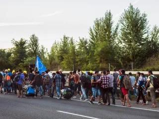 Refugee march in Hungary, September 4, 2015 Refugee march in Hungary, September 4, 2015