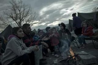 Refugees in the Harmanli camp in Bulgaria Refugees in the Harmanli camp in Bulgaria