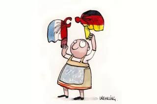 Illustration zum Thema „deutsch-französische Beziehungen“ Illustration zum Thema „deutsch-französische Beziehungen“